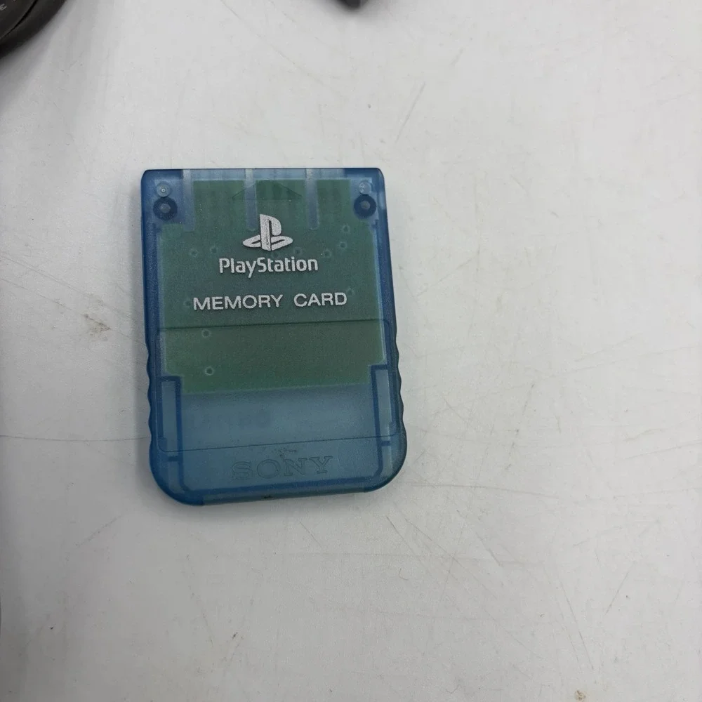 Sony OEM PlayStation DualShock Wired Controller Gray PS Video Game  Memory Card
